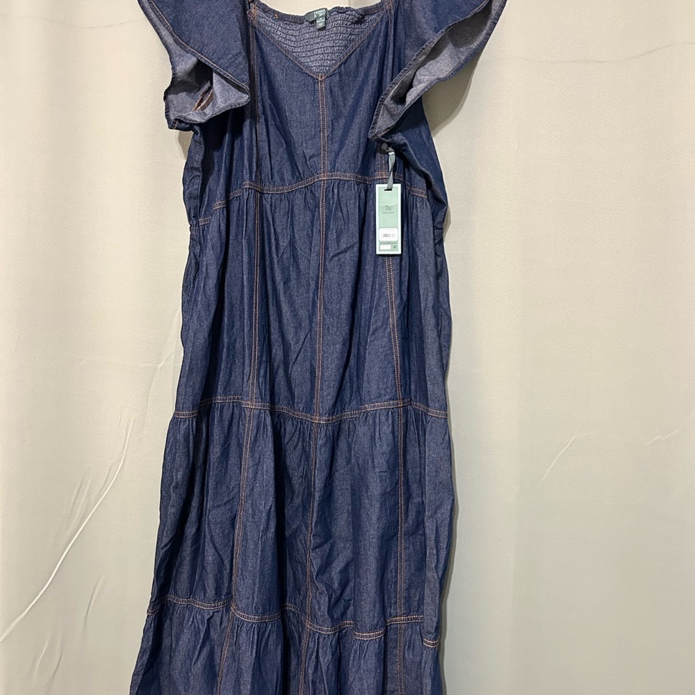 Terra & Sky Indigo Smocked Dress